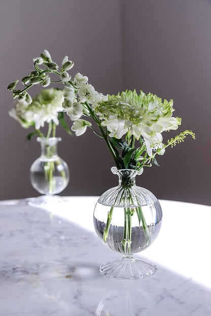 Glass Cambridge Louise 5" Bud Vase Set of 2 (Clear)