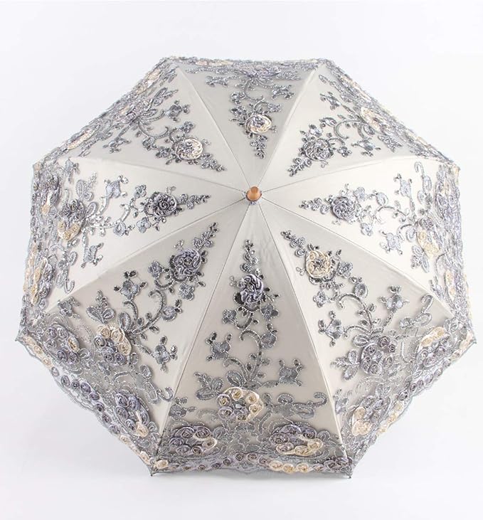 Honeystore Flower Lace Parasols for Wedding Party Lace Bridal Umbrella