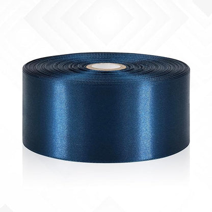 Navy Blue Ribbon 2 Inch, 60 Yards Dark Blue Satin Ribbon for Gift Wrapping, Crafts, Birthday Party, Flower Bouquet, Bows, Wedding and Festival Decor