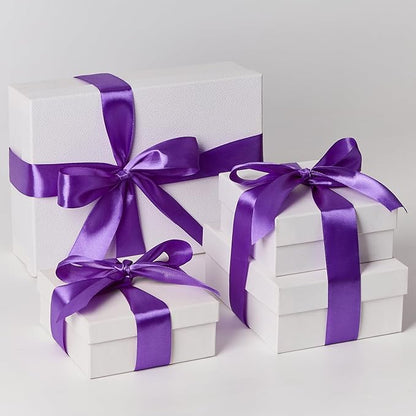 1-1/2 Inch Wide Purple Satin Ribbon, 50 Yards Solid Polyester Fabric Ribbon for Roses Making, Gift Wrapping, Christmas, Wedding Decorations, Crafts, Bows, Flower Bouquets