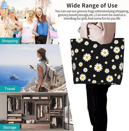Sunflower Tote Bag For Women, Waterproof Shoulder Bags Big Reusable Grocery Handbag For Shopping Picnic Work Beach
