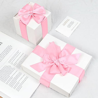 Pink Satin Ribbon, Double Faced 1-1/2 Inch X 50 Yards Pink Ribbon, Premium Satin Ribbon for Gift Wrapping, Crafts, Hair Bow Making, Sewing, Flower Bouquet, Wedding Party Decor