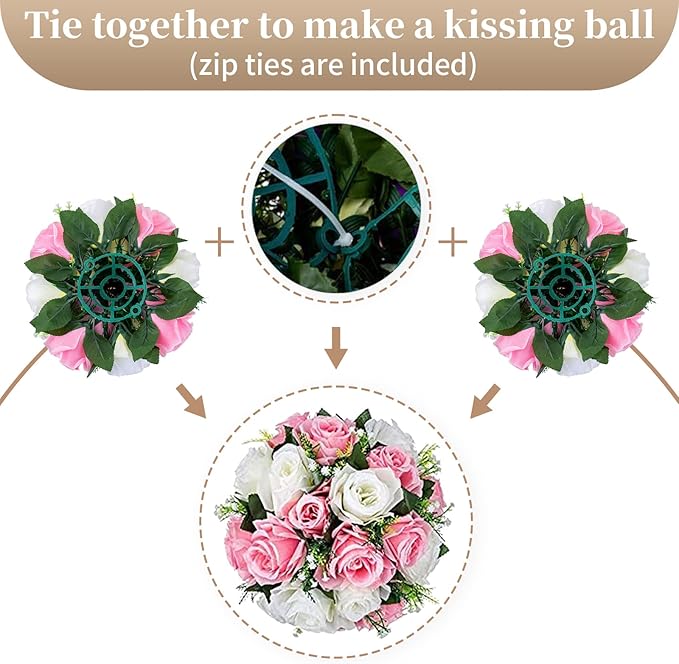 Sziqiqi Pack of 10 Fake Flowers, Silk Rose Flowers, Suit for Wedding/Party Centerpiece Road Lead Flower Rack Decorations, 10 Pieces