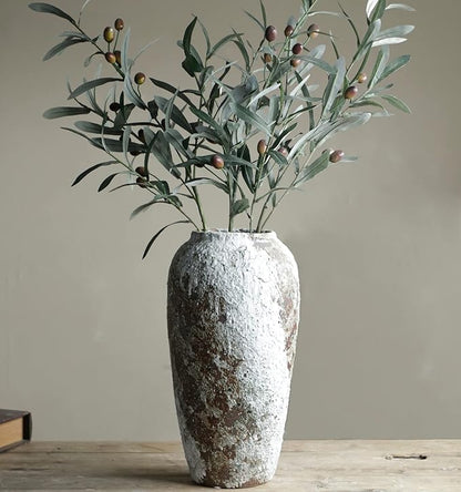 Rustic Ceramic Flower Large Vase, Vintage Floor Tall Vase Farmhouse Decor for Living Room Entryway Table Centerpieces, Kitchen, Wedding, Gifts