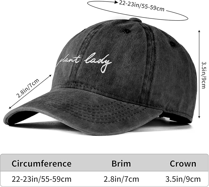 Cute Flower Hat, Elegant Floral Embroidered Adjustable Baseball Cap for Men Women, Gifts for Flower Lovers, Black