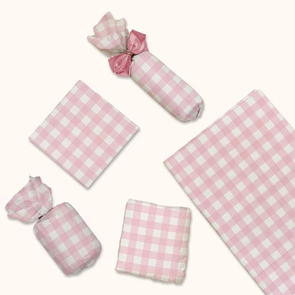 Pro Supply Global Pink Gingham Printed Tissue Paper for Gift Bags or Boxes and Wrapping - Checkered Bulk Decorative Art Tissue Paper for Packaging and Gifting | 24 Sheets 20" x 30"