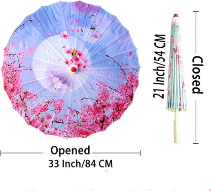 Chinese Japanese Handmade Parasol Umbrella,Asian Decoration DIY Art Dance Classical Umbrella for Wedding Parties Photography Costumes Cosplay