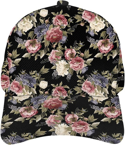 Floral Baseball Cap for Women Fashionable Adjustable Dad Hat Low Profile Running Hat for Summer Sporting Working Hiking