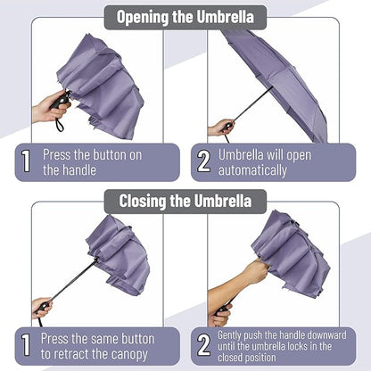 Mr. Pen- Windproof Travel Umbrella, Automatic Umbrellas for Rain, Compact