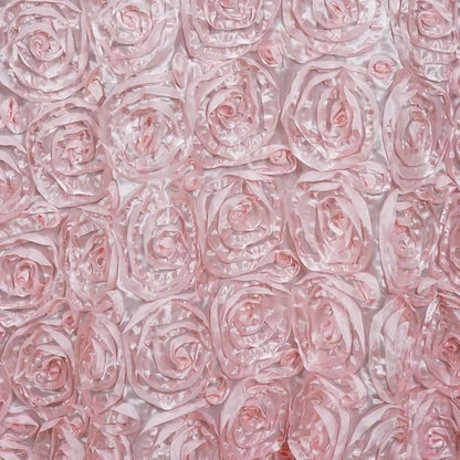 Efavormart Wonderland Rosette Premium Table Runners for Weddings Party Banquets Decor Fit Rectangle and Round Table - Blush