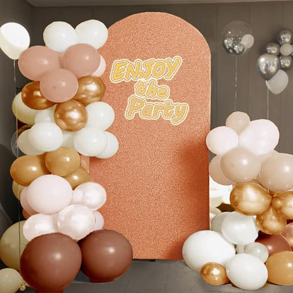 Two-Sided Glitter Arch, Rose Gold Chiara Backdrop, Shimmer Stand Cover for Birthday Wedding Party Decor