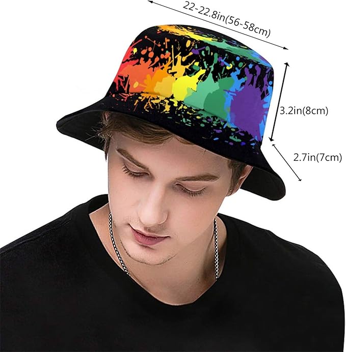 Bucket Hat for Women Men, Summer Print Hat Travel Packable Sun Cap Outdoor Hat for Women and Men