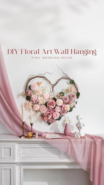 Ling's moment Artificial Wedding Flowers 1.5" Rose Buds and 2" Petite Roses 25pcs Dusty Rose & Mauve w/Stem for DIY Wedding Boutonniere Wrist Corsages Bouquets Centerpieces Arrangements