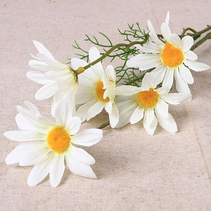 10pcs Artificial Daisy Flowers Flower Arrangements for Home Hotel Office Wedding Party Garden Craft Art Decor Each Approx 21" High No Vase White