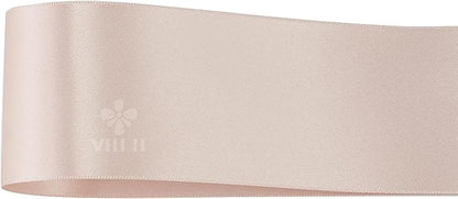 MEEDEE Rose Gold Satin Ribbon 2 Inch Rose Gold Ribbon Lux Double Faced Ribbons by 25 Yards Silk Satin Ribbons for Gift Wrapping, Wedding, Flower Bouquet, Holiday Decorating