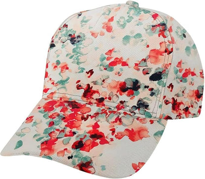 Pastel Cornflowers Floral Baseball Cap Dad Hats All-Over Print Fashion Accessory 100% Polyester Adjusts to Fit Most