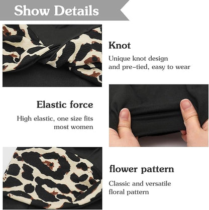 XYIYI Knot Chemo Headwear for Womens Cancer Patients, Stretchy Chemotherapy Headwraps Beanie Hats