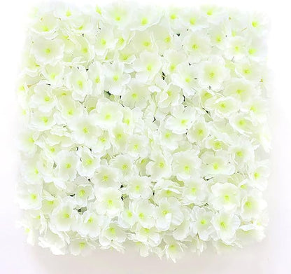 Flower Wall Backdrop, 12PCS 10.6"-15.7" Artificial Flower Wall Panel with Various Styles, 3D Floral Wall Decor for Wedding Photo Background Festive Party Home Decoration (G-F001, 10.6*10.6in)