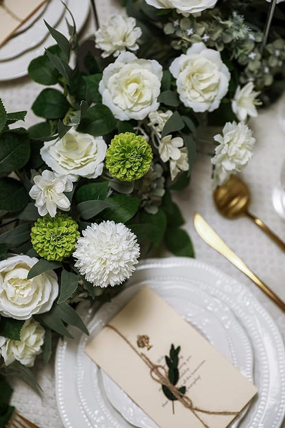 Serra Flora Artificial Flowers Combo for DIY Centerpieces Arrangements Wedding Bridal Bouquet Baby Shower Cake Flower Home Decor