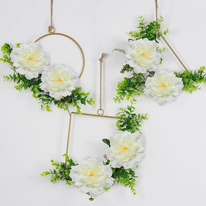 20pcs 5" Artificial Flower Peonies, Silk Peonies with 6" Stems, Flowers Suitable for Wedding Bouquets, Home Party Decoration (Milk White)