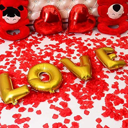LZXD 1000 Pieces Burgundy Artificial Silk Rose Petals Flower Decoration Wedding Party Color Burgundy