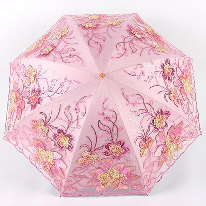 Honeystore Flower Lace Parasols for Wedding Party Lace Bridal Umbrella