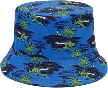 Quanhaigou Bucket Hat for Men Women,Packable Reversible Printed Sun Hats,Fisherman Outdoor Summer Travel Hiking Beach Caps