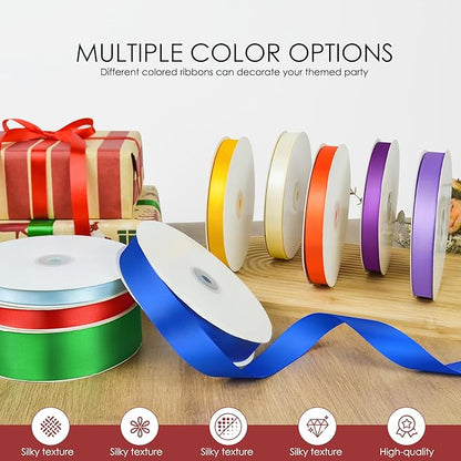 100 Yards 1-1/2 inch Satin Ribbon, Fabric Ribbon Solid Color Perfect for Gift Wrapping, Wedding, Handmade Bows, Floral Bouquets and Party Decoration(Wine red)