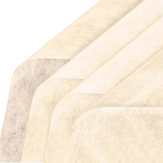 4 Packs 160 Sheets Waterproof Pleated Withdrawable Flower Wrapping Paper, Korean of Cotton Non-Woven Floral Bouquet Paper, 11.4" x 11.4", Gift Packaging for Flower Shops and DIY Fresh Flowers (Beige)