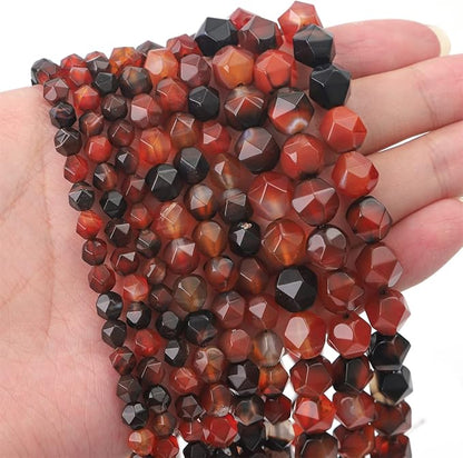 Faceted Natural Dream Agate Stone Round Beads 8mm 36cm/Strand for Jewelry Making