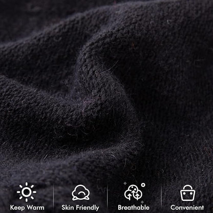 QUEENFUR Knit Slouchy Beanie Hats for Women Cashmere Ski Cap Knitted Wool Soft Warm Winter Hat
