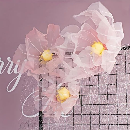 Wedding Decorations for Reception, 5.58 ft Huge Artificial Silk Flower Decoration, Wedding Arrangements, Birthday Party Banquet Background Decor, Shop Window Display (S Pink)