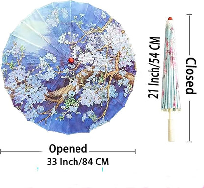 Chinese Japanese Handmade Parasol Umbrella,Asian Decoration DIY Art Dance Classical Umbrella for Wedding Parties Photography Costumes Cosplay