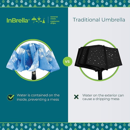 Totes Reverse Close Folding Inbrella with Auto Open Close and Compact