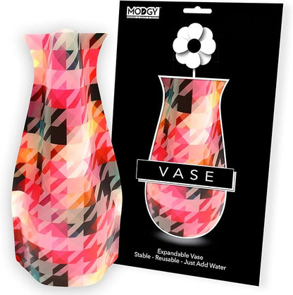MODGY Expandable Flower Vase Plastic Decorative Modern Vases for Flowers Centerpieces Dining Table Decor Living Room Bathroom Wedding Office, Bassett