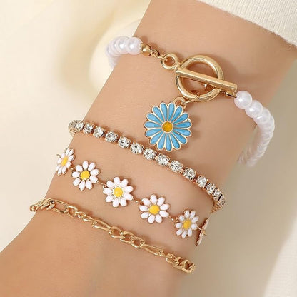 70Pcs 7 Colors Enamel Daisy Flower Charms for Jewelry Making Gold Plated Sunflower Charm Spring Summer Floral Pendant for Bracelet Necklace Earrings Keychains DIY Craft Supplies Accessories-13mm