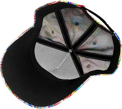 Pastel Cornflowers Floral Baseball Cap Dad Hats All-Over Print Fashion Accessory 100% Polyester Adjusts to Fit Most