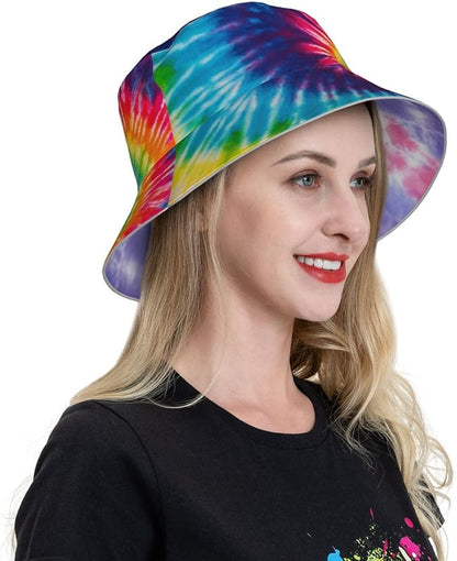 Bucket Hat Beach Summer Sun Hat Reversible Fisherman Hats Double Sided Wearing for Women Men Boys Girls