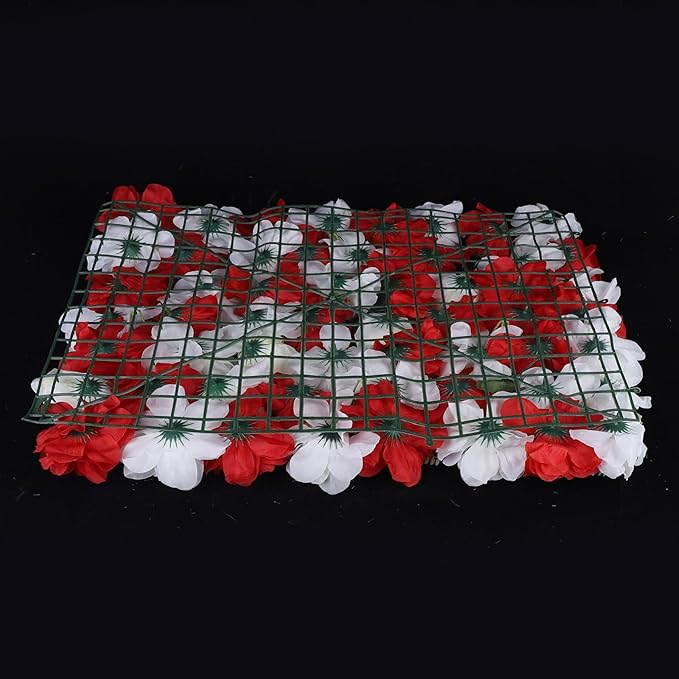 LOYALHEARTDY 12 Pack Artificial Flower Wall Panels 16 x 24 Flower Wall Mat Silk Rose Hydrangea Flower Panels for Backdrop Event Party Wedding Wall Decoration