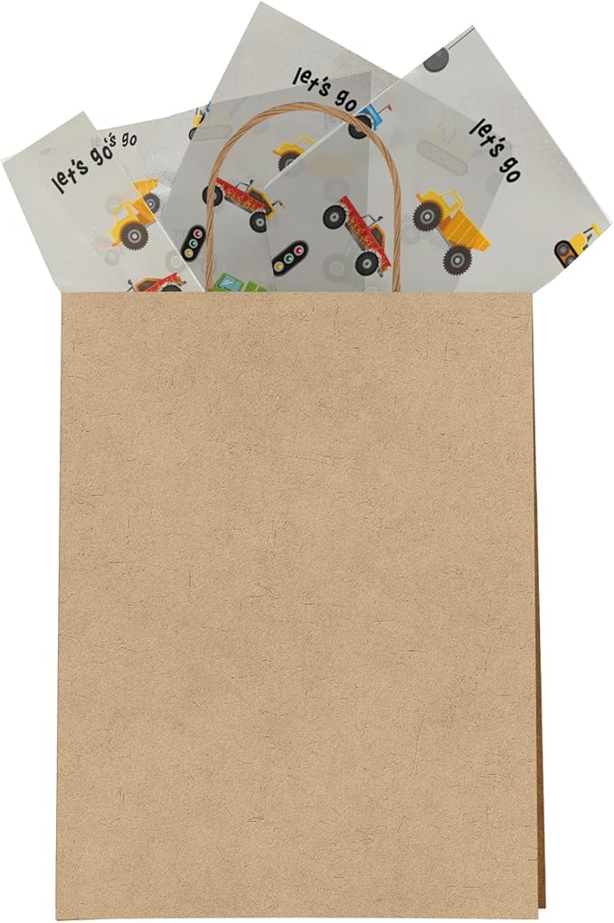 Pro Supply Global Trucks Printed Tissue Paper for Birthday Party Gift Bags or Boxes and Wrapping - Bulk Decorative Art Tissue Paper for Packaging and Gifting | 24 Sheets 20" x 30"