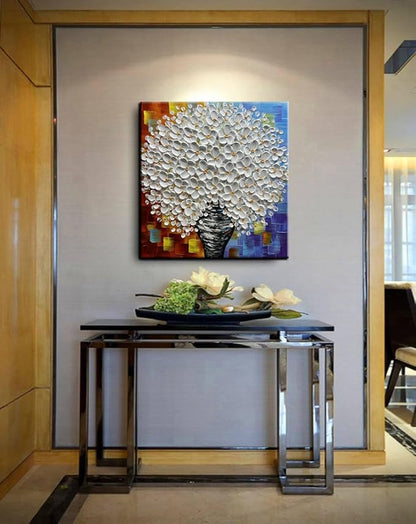 YaSheng Art- 3D Thick Canvas Wall Art Hand-Painted Minimalism Abstract Artwork Oil Painting Home Decorations Modern bedroom Wall Art Ready to Hang