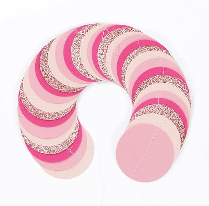 Hot-Pink Rose-Gold Party Decorations Garland - 52ft Wedding Bridal Shower Hanging Decoration Streamers Banner,Baby Girl Birthday Bachelorette Engagement Mohters Brunch Decor Panduola