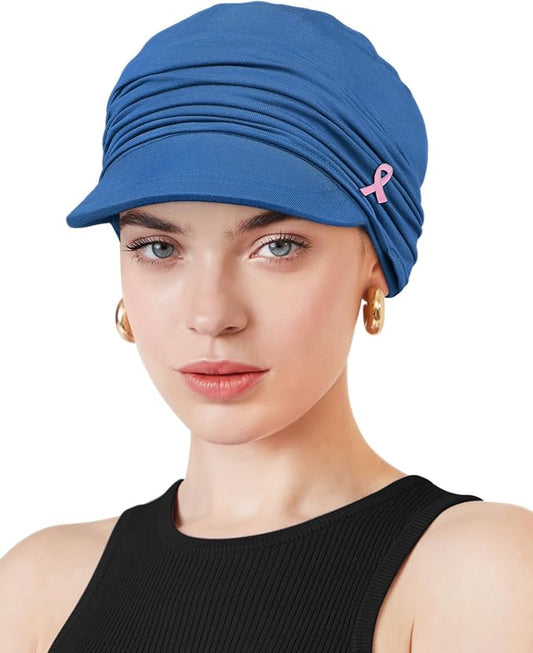 Chemo Headwear Viscose Newsboy Cap for Women Fall and Winter Hats