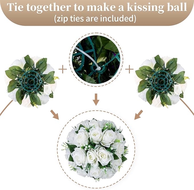 Sziqiqi Pack of 10 Fake Flower, Silk Rose Flowers, Suit for Wedding/Party Centerpiece Road Lead Flower Rack Decorations, 10 Pieces