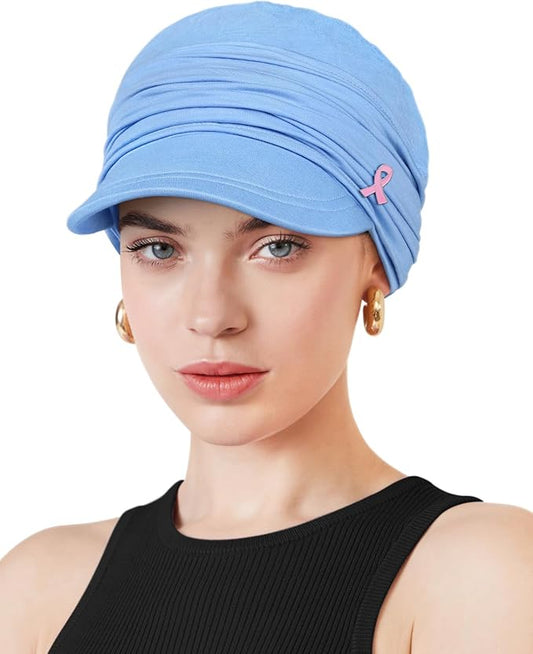 Chemo Headwear Viscose Newsboy Cap for Women Fall and Winter Hats