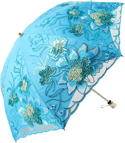 Honeystore Flower Lace Parasols for Wedding Party Lace Bridal Umbrella