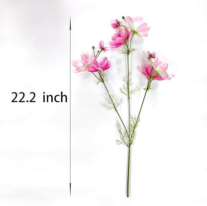 ATFL Artificial Pink Daisy Flowers,8 Bundles 21.65'' Faux Fake Silk Daisy Flowers Arrangements for Home Garden Vase Décor (8, Gradient Pink)