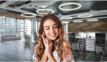 Modern Office Backdrop Video Conference Elegant Business Office Interior Brick Wall Virtual Photography Background Home Offices Live Video Zoom Calls Photoshoot Studio Background Props 5x3ft
