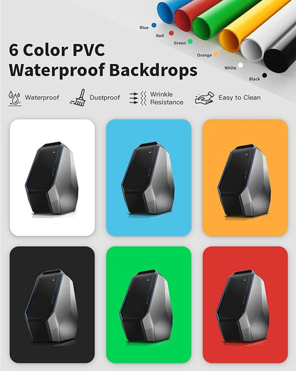 Glendan 24"x24" Light Box Photography, Large Photo Light Box with 288 LED Beads, CRI >95, Professional Portable Photo Booth Shooting Tent Kit with 6 Color Backdrops for Product Photography