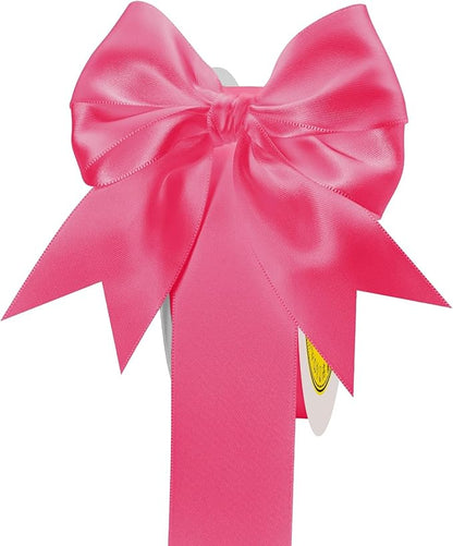 Hot Pink Satin Ribbon 1-1/2 inch X 50 Yards Polyester Ribbon for Gift Wrapping Very Suitable for Weddings Party Hair Bow Invitation Decorations and More